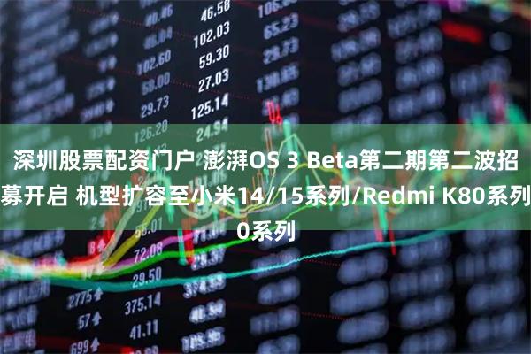 深圳股票配资门户 澎湃OS 3 Beta第二期第二波招募开启 机型扩容至小米14/15系列/Redmi K80系列