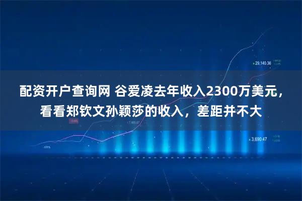 配资开户查询网 谷爱凌去年收入2300万美元，看看郑钦文孙颖莎的收入，差距并不大